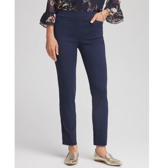 Chico's Brigitte Ankle Pants Size 1.5 (10P) Navy Blue - Picture 1 of 14